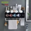 Bộ Kệ Để Bàn Chải Đánh Răng - Kèm Cốc Súc Miệng Úp Trong Kệ Trong Suốt Đa Năng Cho Phòng Tắm, Bồn Rửa Mặt | Ecoco Chính ảnh 2