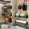 🔴OUTLET | Kệ úp chén bát ráo nước dán tường cao cấp chống gỉ trọn đời (tặng kèm keo dán và ốc vít) chịu lực ERMO ảnh 7