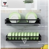 🔴OUTLET | Kệ úp chén bát ráo nước dán tường cao cấp chống gỉ trọn đời (tặng kèm keo dán và ốc vít) chịu lực ERMO ảnh 2