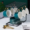 Bộ Ấm Trà Cao Cấp & Cực Đẹp Bằng Sứ - Màu Xanh Ngọc Lục Bảo Sang Trọng - Phong Cách Quý Tộc Bắc Âu | QuianHuiju - gia dụng plus