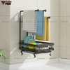 Giỏ Đựng Đồ Rửa Chén Kèm Thanh Treo Khăn Lau Bếp Dán Tường Bằng Thép Carbon / Sơn Tĩnh Điện Không Gỉ Cao Cấp | NANJIE - gia dụng plus