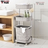 Giỏ Đựng Quần Áo Bẩn Nhiều Tầng, Có Bánh Xe Đẩy Cao Cấp Cho Phòng Tắm Gọn Gàng - gia dụng plus