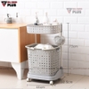 Giỏ Đựng Quần Áo Bẩn Nhiều Tầng, Có Bánh Xe Đẩy Cao Cấp Cho Phòng Tắm Gọn Gàng - gia dụng plus