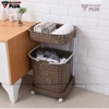 Giỏ Đựng Quần Áo Bẩn Nhiều Tầng, Có Bánh Xe Đẩy Cao Cấp Cho Phòng Tắm Gọn Gàng - gia dụng plus