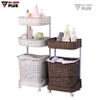 Giỏ Đựng Quần Áo Bẩn Nhiều Tầng, Có Bánh Xe Đẩy Cao Cấp Cho Phòng Tắm Gọn Gàng - gia dụng plus