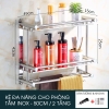 Kệ Đựng Đồ Đa Năng Dán Tường INOX Cao Cấp Cho Phòng Tắm | Kèm Giá Khăn & Móc Treo Đa Năng | Moyang - gia dụng plus