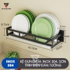 Kệ Đựng Đĩa Dán Tường (INOX 304 + Sơn Tĩnh Điện) Cao Cấp Cho Phòng Bếp LAZYDO (TG-0202) - gia dụng plus
