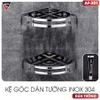 Kệ Góc Tường INOX 304 Cao Cấp Không Gỉ, Dán Tường Siêu Chắc Mà Không Cần Khoan (Kèm Keo Dán) | Moyang - gia dụng plus