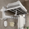 Kệ để khăn tắm gấp gọn/ nhôm dán tường gấp gọn ảnh 6