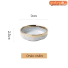 🔴OUTLET | Chén chấm, chán ăn cơm, tô bát & đĩa sứ màu trắng vân đá viền vàng sang trọng phong cách Bắc Âu ảnh 10