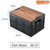 Hộp đựng đồ gấp gọn nắp gỗ MDF cao cấp cho cắm trại, đồ dùng, sách vở, quần áo phong cách cổ điển ảnh 12