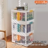 Thùng đựng đồ đa năng LAZYDO gấp gọn & thiết kế cửa hông lấy đồ dễ dàng tiện lợi (có nắp đậy kín & bánh xe) 55 lít ảnh 6