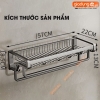 Giá Treo Khăn Phòng Tắm Tích Hợp Giỏ Đựng Đồ Nhôm Dính Tường Chắc Chắn Cao Cấp LAZYDO (LZ-0732) ảnh 5