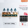 🔴OUTLET | Bộ Hộp Đựng Gia Vị Gốm Sứ Xanh Ngọc Lục Bảo | Kèm Kệ Gỗ & Bình Đựng Dầu Thuỷ Tinh Cao Cấp ảnh 11