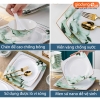🔴OUTLET | Bộ chén bát sứ BÁCH HỢP (Lily Flowers) cao cấp nhập khẩu - Set 10 người ăn gồm chén, bát, đĩa, tô, nồi, muỗng, ảnh 2