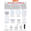 🔴OUTLET | Bộ chén bát sứ WHITE LUXURY viền vàng cao cấp nhập khẩu ảnh 11