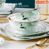 🔴OUTLET | Bộ chén bát sứ BÁCH HỢP (Lily Flowers) cao cấp nhập khẩu - Set 10 người ăn gồm chén, bát, đĩa, tô, nồi, muỗng, ảnh 4