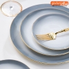 🔴OUTLET | Bộ chén bát sứ Gradient Xám (Grey Gradient) cao cấp nhập khẩu ảnh 5