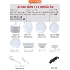 🔴OUTLET | Bộ chén bát sứ WHITE LUXURY viền vàng cao cấp nhập khẩu ảnh 10
