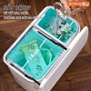 Thùng rác 2 ngăn đa năng treo tường (hoặc cánh tủ bếp) đựng tách biệt khô và nước, dung tích 12L - LAZYDO (LZ-0145) ảnh 8