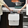 Thùng rác 2 ngăn đa năng treo tường (hoặc cánh tủ bếp) đựng tách biệt khô và nước, dung tích 12L - LAZYDO (LZ-0145) ảnh 2