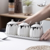 🔴OUTLET | Bộ hũ đựng gia vị gốm sứ (kèm khay sứ) sang trọng phong cách Bắc Âu ảnh 3