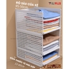 Kệ Nhựa Phân Chia Tủ Quần Áo Gấp Gọn | Khay Ngăn Kéo Đựng Quần Áo, Đồ Dùng Đa Năng Xếp Chồng Được ảnh 7