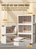 🔴OUTLET | Tủ Đựng Quần Áo, Đồ Chơi, Sách Vở Đa Năng Gập Gọn, Có Bánh Xe Lớn - LAZYDO (LZ-0545) ảnh 3