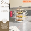Lồng bàn giữ nhiệt đa năng 360 độ nhựa PET có nhiều tầng giúp chống bụi & côn trùng - bảo quản đồ ăn cho mùa Đông & Tết ảnh 11