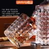 Cốc Uống Họa Tiết Kim Cương Phong Cách Retro | Ly Thủy Tinh Uống Nước Uống Cocktail Hiện Đại ảnh 5