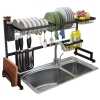 【𝐗Ả 𝐊𝐇𝐎】 Bộ kệ đa năng để trên bồn rửa chén cao cấp bằng inox, sơn tĩnh điện (không phải bằng thép) LAZYDO (LZ-0221) ảnh 8