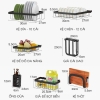 【𝐗Ả 𝐊𝐇𝐎】 Bộ kệ đa năng để trên bồn rửa chén cao cấp bằng inox, sơn tĩnh điện (không phải bằng thép) LAZYDO (LZ-0221) ảnh 5