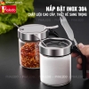 Hũ đựng gia vị thuỷ tinh borosilicate đa năng, nắp đậy inox 304 thông minh - tặng kèm muỗng Phaledo P-0328 ảnh 11