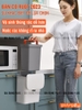 Thùng rác nhà tắm treo tường đa năng LAZYDO có nắp trượt thông minh, thùng rác nhà vệ sinh tiện lợi có ruột Lazydo ảnh 6