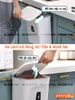 Thùng rác nhà tắm treo tường đa năng LAZYDO có nắp trượt thông minh, thùng rác nhà vệ sinh tiện lợi có ruột Lazydo ảnh 10