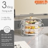 Lồng bàn giữ nhiệt đa năng 360 độ nhựa PET có nhiều tầng giúp chống bụi & côn trùng - bảo quản đồ ăn cho mùa Đông & Tết ảnh 10