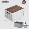 【Trắng+ Túi nước】30L