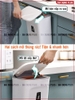 Thùng rác treo tủ bếp 9L, thùng rác nắp lật nắp đậy thông minh đậy kín bằng nhựa PP cao cấp (có ruột & quai xách) Lazydo ảnh 8