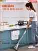 Thùng rác treo tủ bếp 9L, thùng rác nắp lật nắp đậy thông minh đậy kín bằng nhựa PP cao cấp (có ruột & quai xách) Lazydo ảnh 9