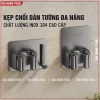 Kẹp giữ chổi, cây lau nhà dán tường 2in1 kèm móc treo bằng inox 304 chống gỉ, siêu chắc và chịu lực ảnh 3