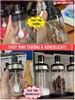 Lọ đựng gia vị thuỷ tinh borosilicate muỗng liền nắp thông minh viền inox 304, 220ml & 350ml PHALEDO ảnh 5