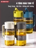 Lọ đựng dầu ăn, nước mắm thuỷ tinh borosilicate cao cấp, vòi tự rót tự động, thông minh PHALEDO ảnh 9