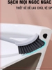 Bàn Chải Vệ Sinh, Cọ Bồn Cầu, Chổi Chà Toilet Không Góc Chết 360 Độ Cao Cấp | Đầu Bản Chải TPR | Tặng Kèm Móc Dán Tường ảnh 6