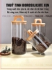Lọ Thuỷ Tinh Nắp Kín Có Tay Cầm, Lọ Thuỷ Tinh Nắp Gỗ Borosilicate Chịu Nhiệt, Không Chứa Chì Cao Cấp PHALEDO (P-0361) ảnh 4