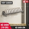 🔴OUTLET | Kệ úp chén bát ráo nước dán tường cao cấp chống gỉ trọn đời (tặng kèm keo dán và ốc vít) chịu lực ERMO ảnh 10