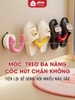 Móc Treo Tường Cốc Hút Không Khoan Đục, Nhiều Màu Sắc, Móc Treo Dép Nhựa Cốc Hút Bám Tường Chắc Chắn ảnh 2