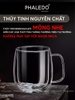 Cốc Thuỷ Tinh Borosilicate 2 Lớp Cách Nhiệt Có Tay Cầm Cao Cấp PHALEDO P-0924 ảnh 4