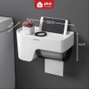 Hộp giấy vệ sinh dán tường cao cấp hai ngăn đa năng cao cấp ShuangQuing (SQ-5262) ảnh 11
