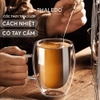 Cốc Thuỷ Tinh Borosilicate 2 Lớp Cách Nhiệt Thon Quai Có Tay Cầm Cao Cấp PHALEDO P-0924 ảnh 1
