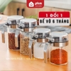 Video Lọ đựng gia vị thuỷ tinh chịu nhiệt, chịu lực cao cấp - tay cầm và viền inox 304 nắp bật PHALEDO